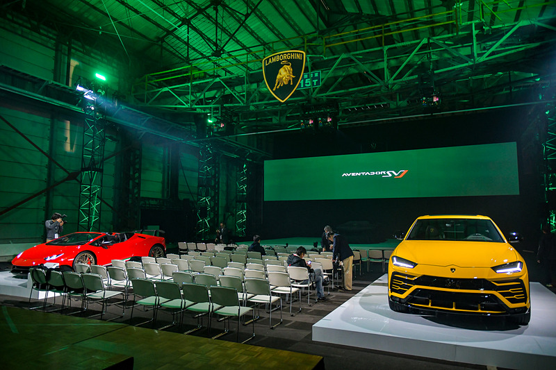 ランボルギーニ・デイ 2018に設置されたステージ