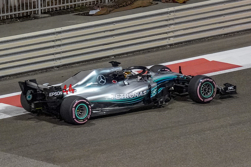 優勝したルイス・ハミルトン選手（44号車 メルセデス）