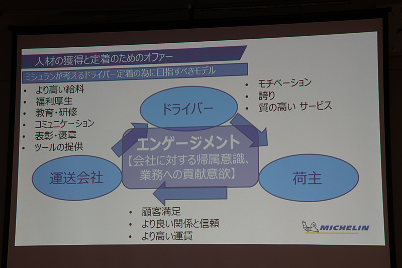 ミシュランが考える「ドライバー定着のために目指すべきモデル」