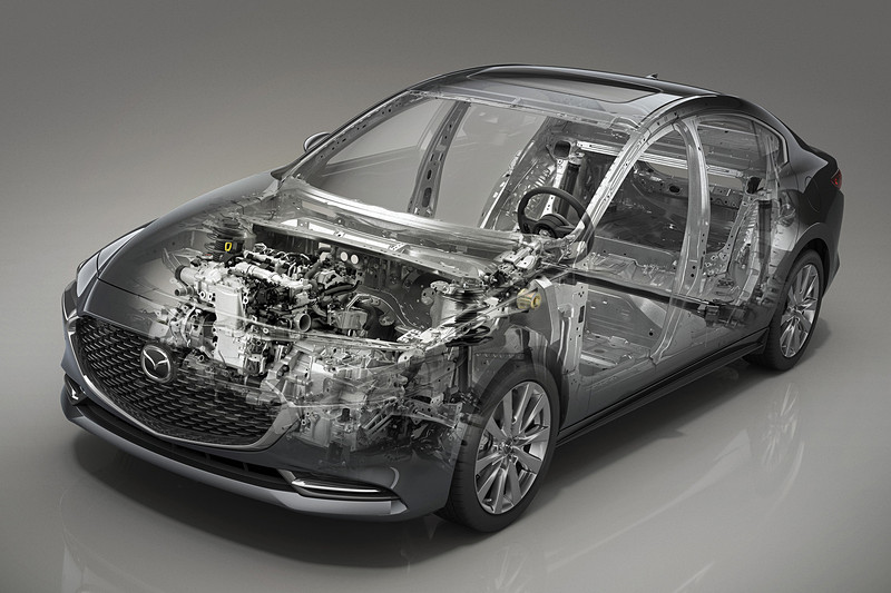 新型Mazda3 セダンのスケルトンイメージ