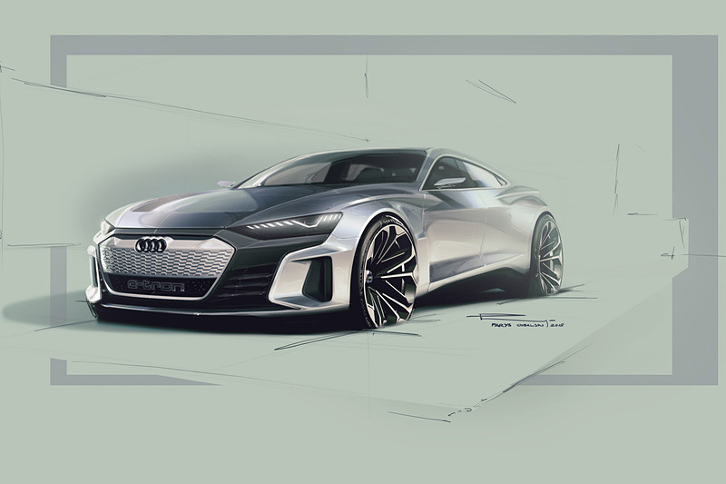 e-tron GT conceptのイメージスケッチ