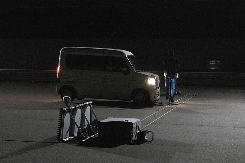 デモンストレーションの後は同乗での体験走行も行なわれたので、用意されていたホンダのN-VANに乗車した