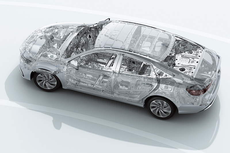 新型インサイトのボディ骨格イメージ