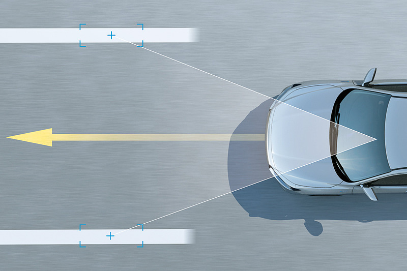 LKAS（車線維持支援システム）の作動イメージ
