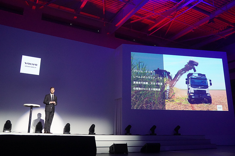 ボルボにおける自動運転の導入事例を紹介したヘンリック・ファーンスタンド氏