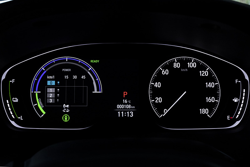 左側のパワーメーター内の表示が切り替わっていく