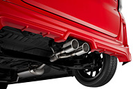 無限、センター出しの「N-BOX カスタム」用デュアルエキゾースト