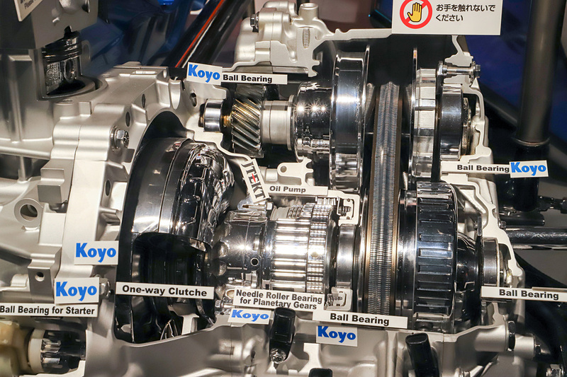 東京都中央区銀座のショールームJTEKT ROOM Ginzaでは、クルマのカットモデルなどを展示して製品の紹介をしている