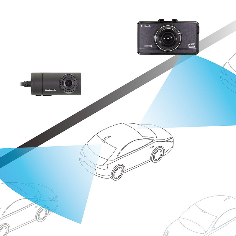 前後2つのカメラで録画する