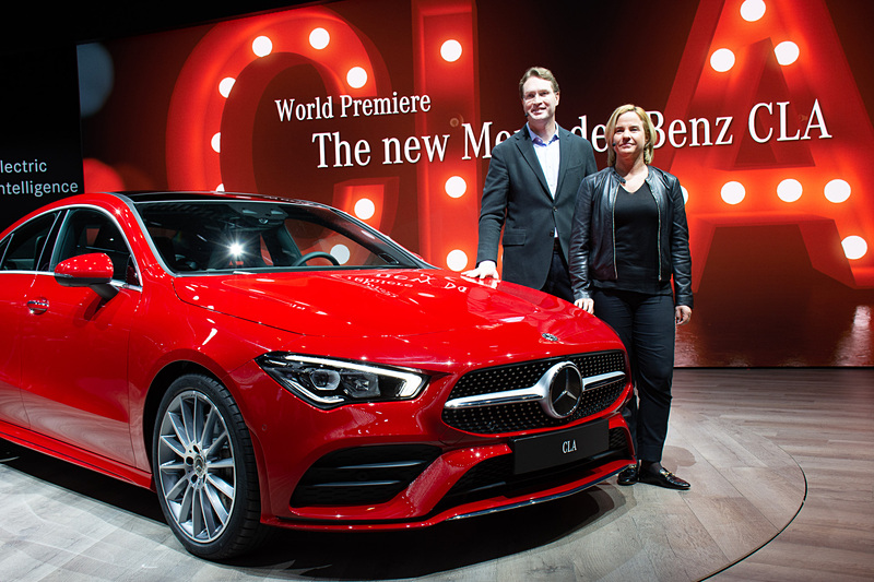 独ダイムラーが「CES 2019」でメルセデス・ベンツの新型「CLA」を世界初公開した