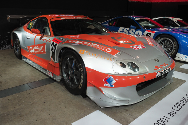 歴代のレース参戦のスープラも展示された