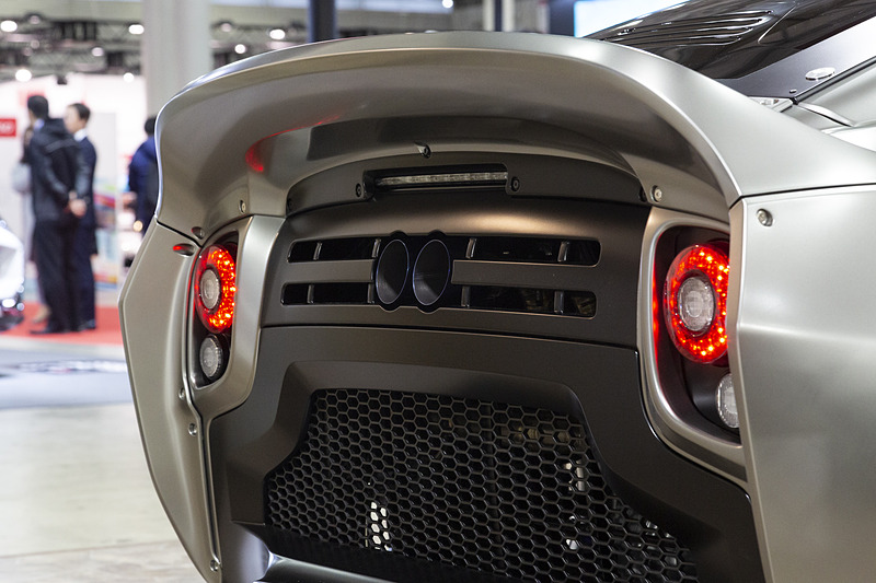 S660 Neo Classicのリアビューは会場でもかなり評判がよかったようだ。マフラーからのサウンドもかなりカッコいいとのこと