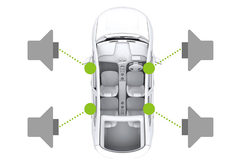 サウンドセット「Music Drive」ではフロントとリアのドアスピーカーを変更