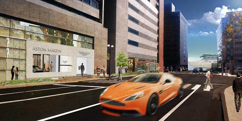 アストンマーティン神戸の完成イメージ