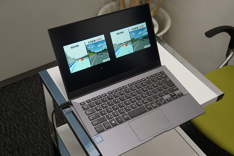 ノートPCを使用したデモ