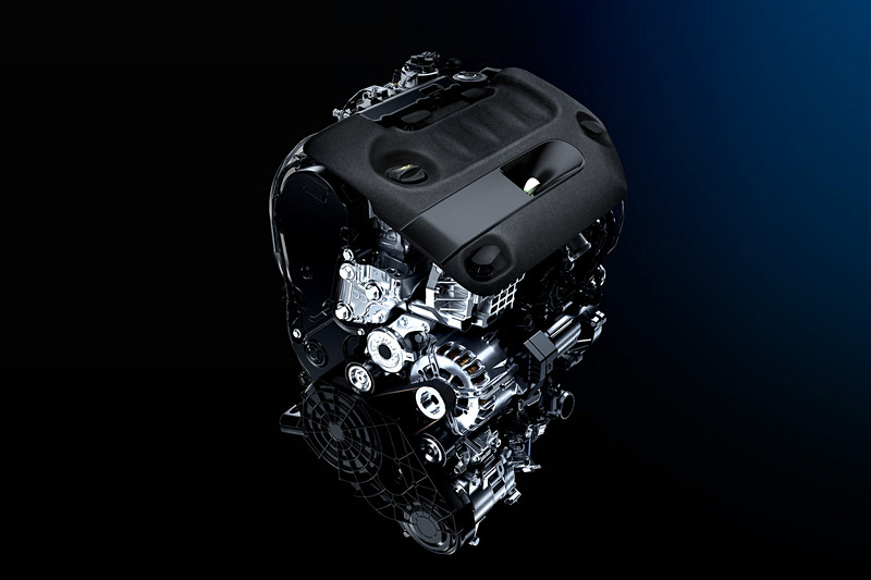 直列4気筒DOHC 2.0リッターディーゼルターボエンジンは最高出力130kW（177PS）/3750rpm、最大トルク400Nm/2000rpmを発生。JC08モード燃費は17.8km/L