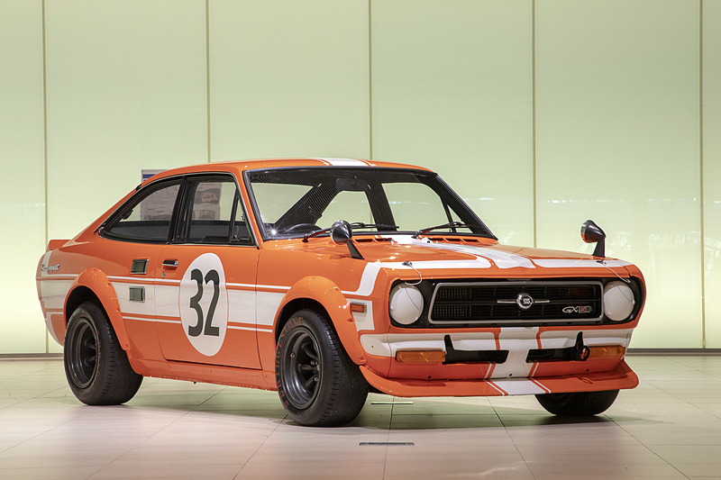 再生が完了した「1972年式 B110サニー 1200クーペ GX-5 特殊ツーリングカー仕様車」