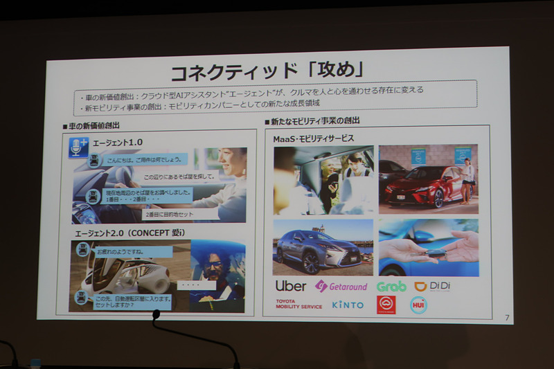 「攻め」ではクラウド型AIアシスタント「エージェント」や、MaaSなどで新しい事業を創出していく