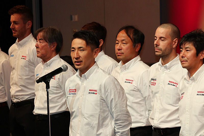 参戦ドライバーを代表して、松田選手が「去年、シーズンが終わってここにいるファンの皆さんも僕たちも本当に悔しいオフシーズンを過ごしてきました。チームだったり開発陣だったり、ここにいる監督やドライバーとみんなが『今年は獲るぞ！』という気持ちでいると思いますので、『全員でチャンピオンを勝ち取る』というテーマを持って頑張っていきたいと思います」と意気込みを語った