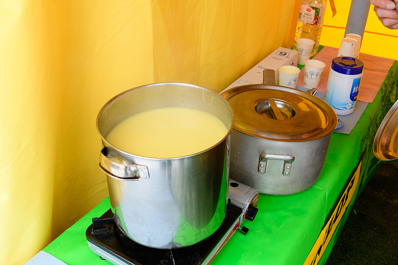 ダンロップブースでいただけるポッカのコーンスープ