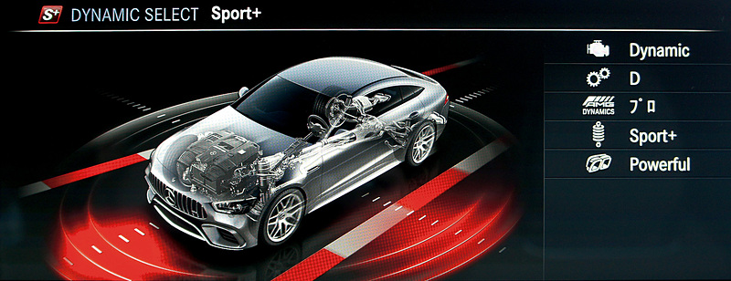 エンジン、トランスミッション、サスペンションなどの設定を選べる「AMG DYNAMICS」を採用