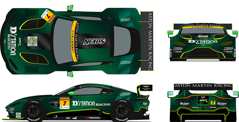 2019年のSUPER GT GT300クラスに参戦する「D'station ヴァンテージ GT3」