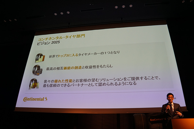 2025年に向けて世界トップ3に入るタイヤメーカーの1つになることを目標に掲げている