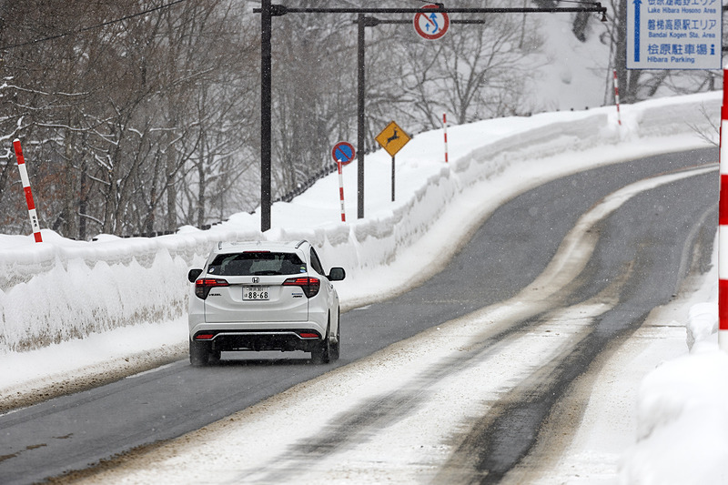 国道は除雪されているのでウエット路面の走行が体験できた