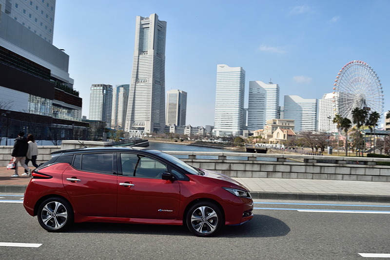 日産自動車「リーフ e＋」を横浜近郊の一般道で試乗した