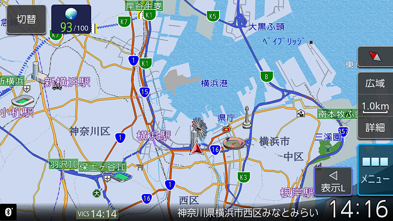 1.0kmスケール