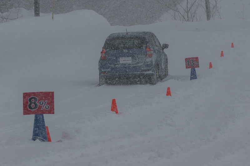 エナジーセイバー＋では上れなくなってしまった13％の坂も、クロスクライメート＋ではするすると上れた