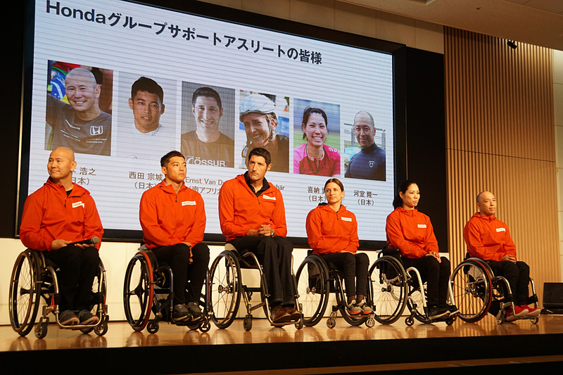 2019年度のホンダグループアスリートへ本田技研工業 執行役員 尾高和浩氏から応援メッセージが贈られた