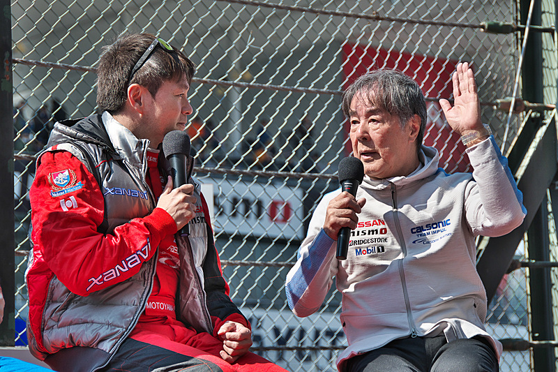 新旧のレジェンドドライバーはトークでも来場者を魅了