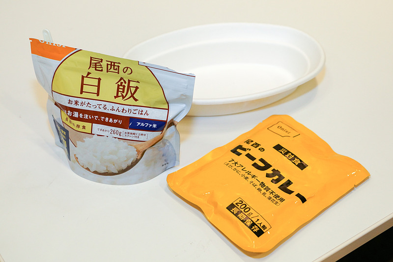 アルファ米とレトルトカレーの組み合わせ