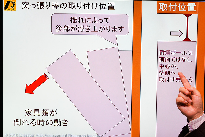 耐震ポールは壁側に設置するのが基本