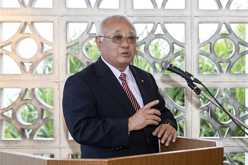 懇親会には宮古島市市長 下地敏彦氏も参加