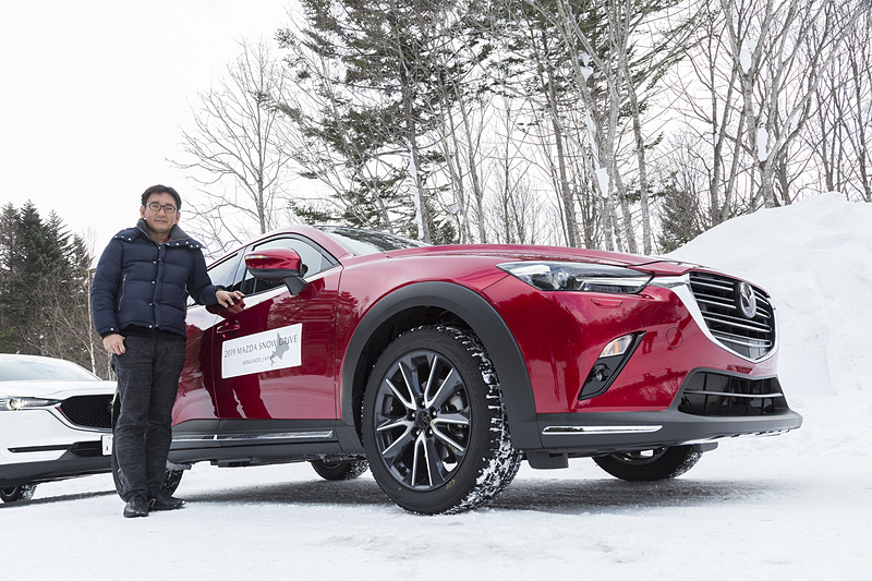 新しいi-ACTIV AWDを搭載したMazda3……が間に合わず、「CX-3」に同様のシステムを搭載した試作車に試乗