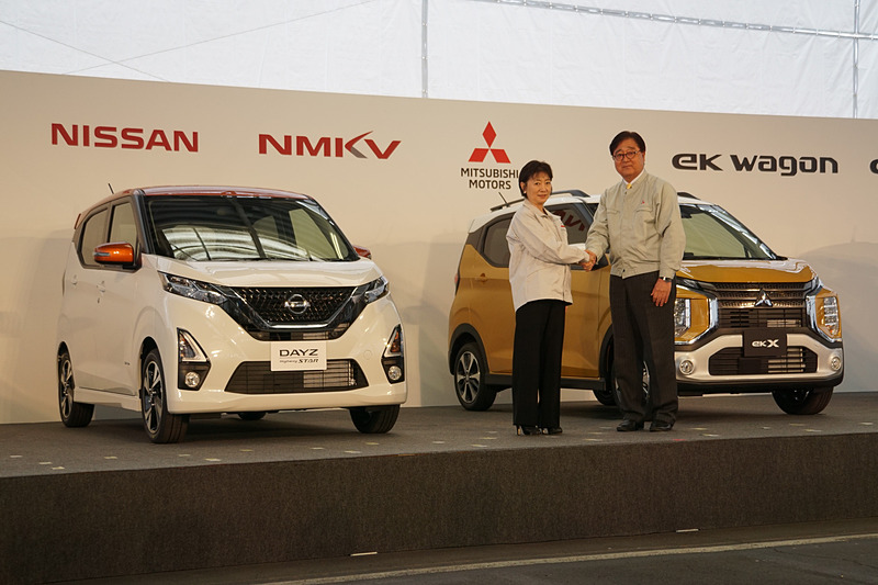 三菱自動車工業 水島製作所で新型軽自動車のオフライン式を開催