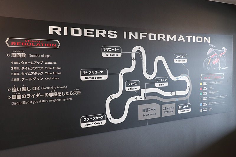 コース図に加え、6種類のフラッグについても説明される
