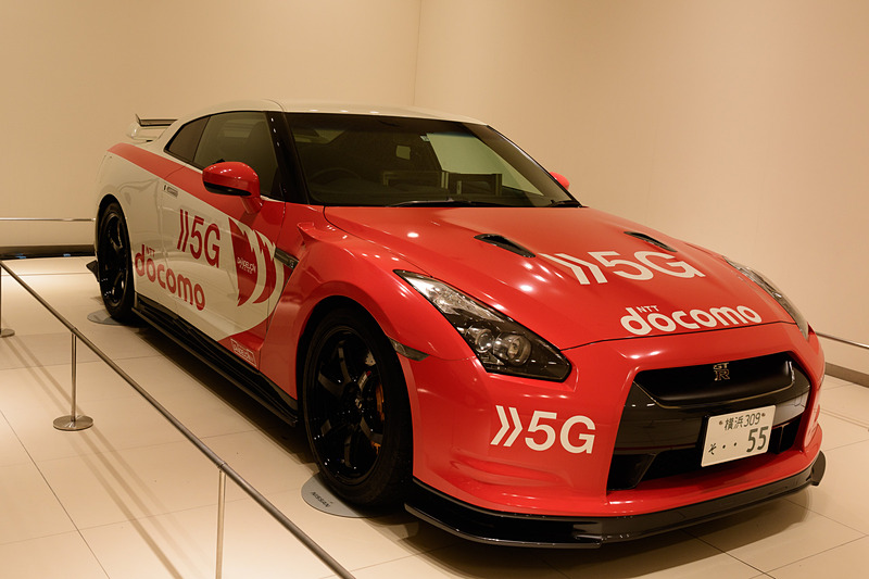 鈴鹿サーキットでも5GのプロモーションをしていたNTTドコモの5G GT-R。高速移動の際の通信実験などを行なった。実際に公道を自走して登場