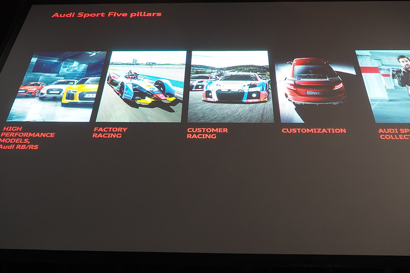 現在のアウディ スポーツは5つの柱を中心に活動