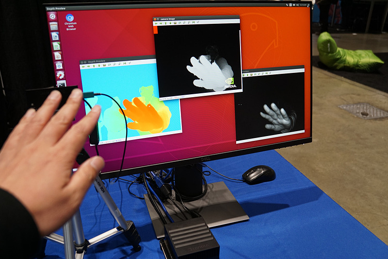 ジェスチャー認識機能のデモ