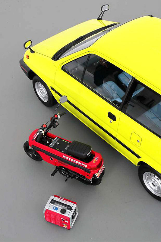 ホンダのデザインスタジオが制作した1/4 モックアップモデルも展示