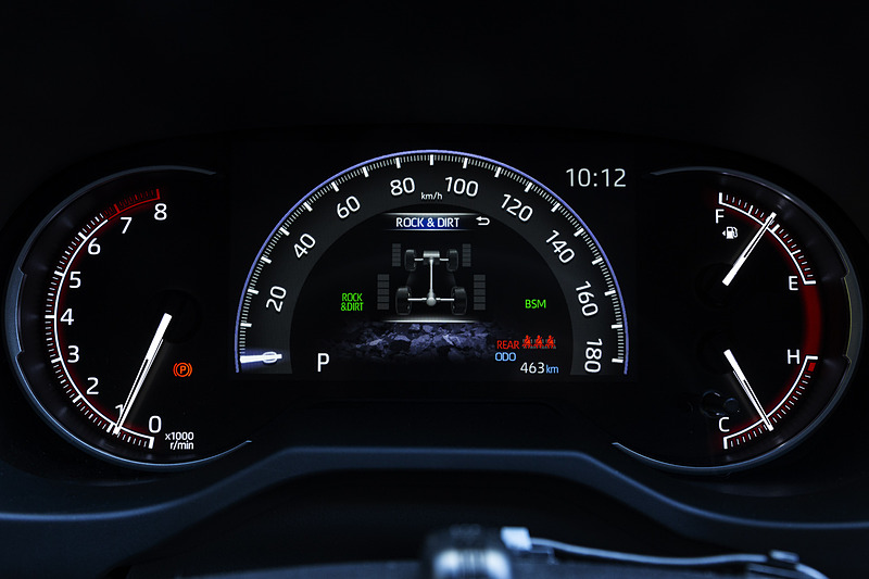 モードを切り替えるとメーター内の表示も変わる