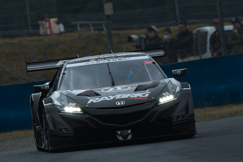 3月に行なわれた岡山公式テストを走る1号車 RAYBRIG NSX-GT