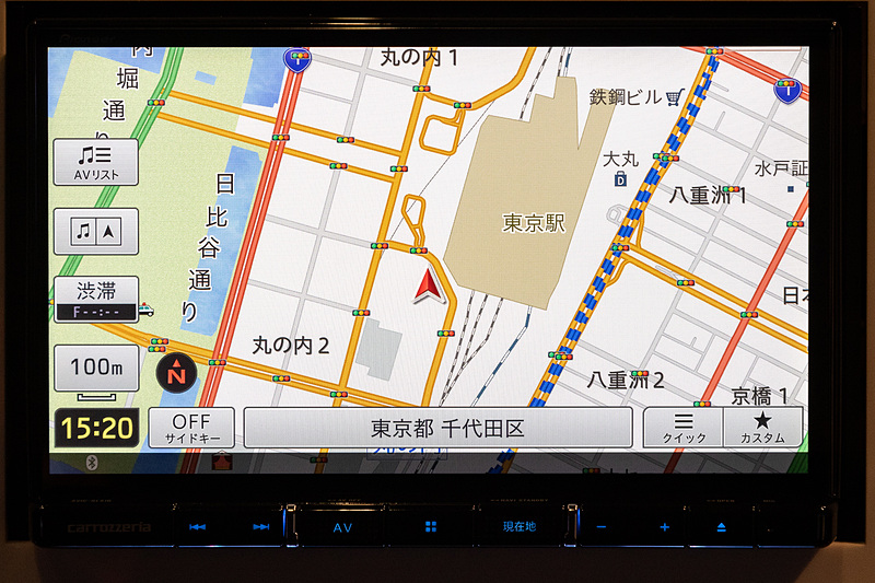 100mスケールの地図表示。文句なく美しい