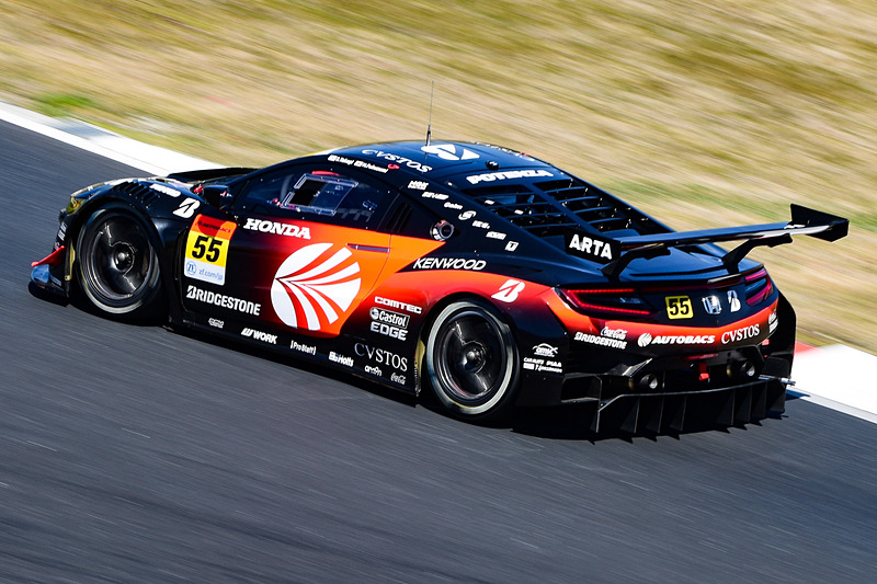 エーモン工業が協賛するSUPER GT 55号車「ARTA NSX GT3」
