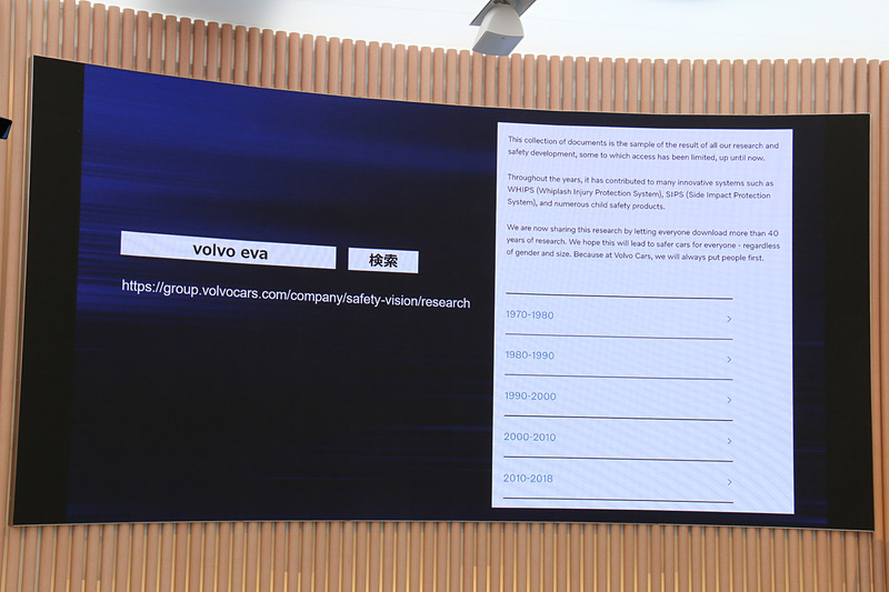 3点式シートベルトの特許無償公開から半世紀が経過したことを記念してスタートした「E.V.A.プロジェクト」