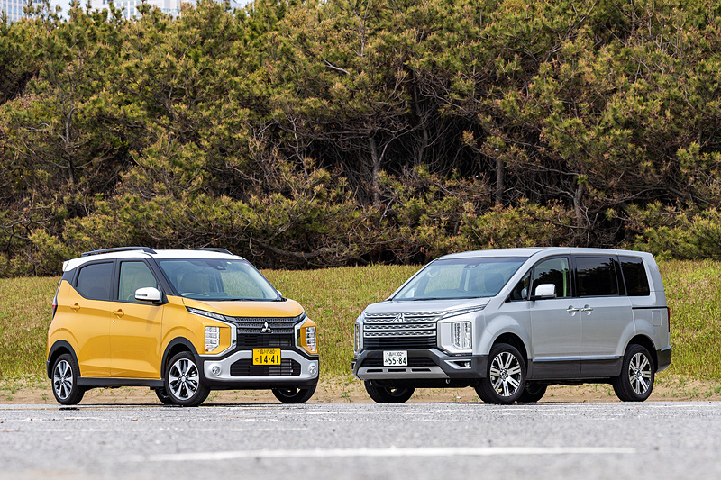 eKクロスとデリカD：5を並べてみました