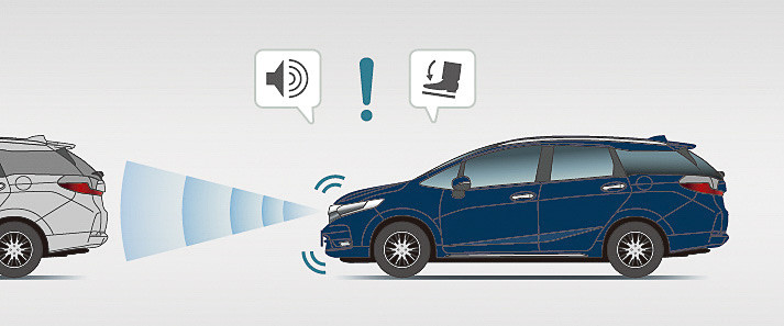 「誤発進抑制機能」の作動イメージ